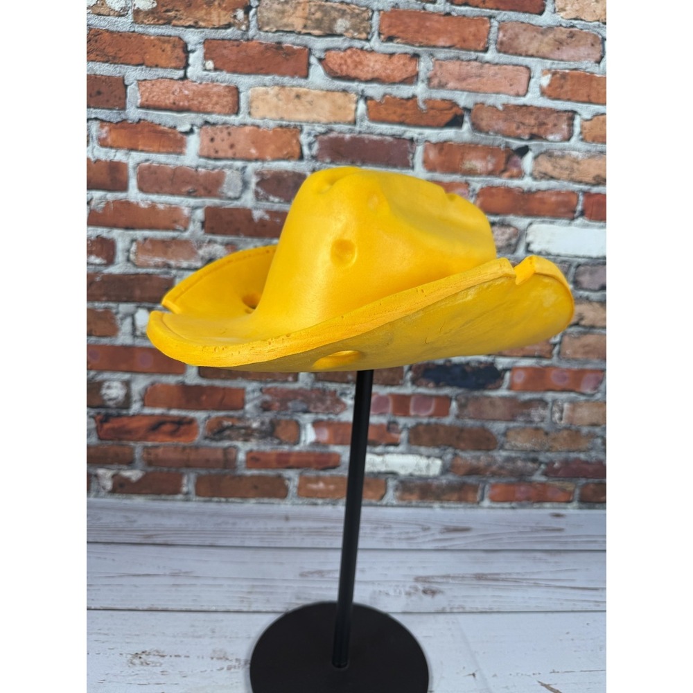 Vintage CHEESEHEAD Cowboy Hat Foam Green Bay Packers Fan Souvenir Collectible